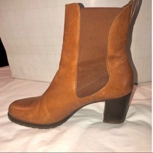 Cole Haan Tan Brown Leather Heeled Ankle Boots